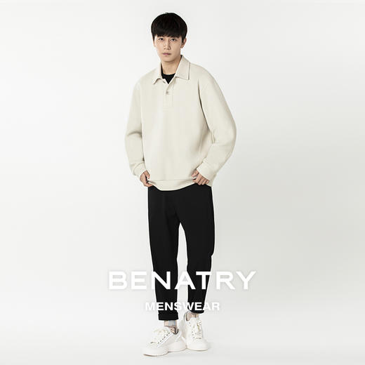 贝纳川时尚半开襟翻领男士休闲卫衣ECP324002 商品图1