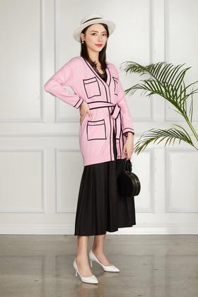 Le Malene 经典时尚粉色针织外套 11559