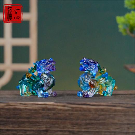 【易德老师推荐】古法雌雄貔貅一对（小） 商品图1