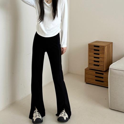 Beau Muse 高腰垂感开叉喇叭裤 I 大弹力塑形 收腹显瘦 优化身材比例 包容体重85-135斤【72h内发货】 商品图0