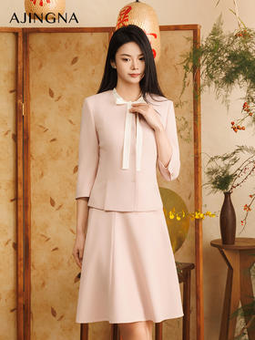 【商场同款】阿菁娜2025春季新款圆领高定迦达同款上衣A30X107009