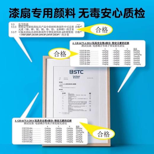 【可做7把小扇子】科答鸭儿童迷你漆扇专用材料包 非遗手工diy漂漆颜料古风扇子 商品图3