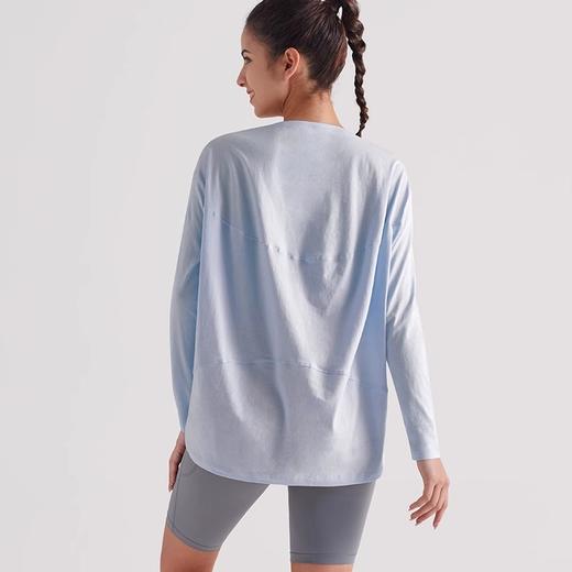 跃牌【倚窗听雨】系列 Athena lulu瑜伽服长袖罩衫女宽松裸感显瘦运动上衣t恤CX79 商品图4