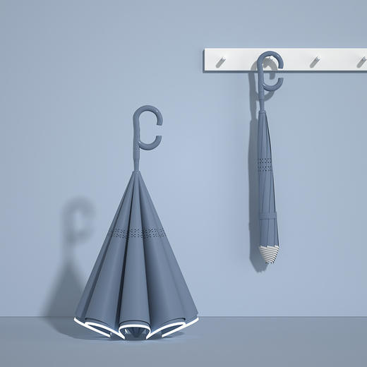 【反向伞双层雨伞】加大伞长柄伞 汽车伞车载伞 加厚双人伞晴雨两用雨伞 商品图14