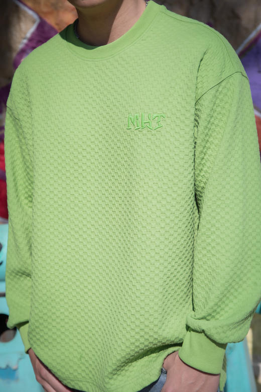 E512564296时尚肌理圆领卫衣 商品图1