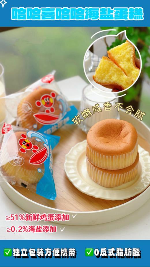 一口入夏🧼【哈哈喜哈哈海盐蛋糕】来啦 ✅ 甜咸口滴小蛋糕专治没有胃口滴夏天！一整个口腔迸发香味甜味咸味！ ✅ 一款蛋糕🧁三重口感🥳尊嘟敲满足🥳超级好吃的云朵蛋糕🍰 商品图0