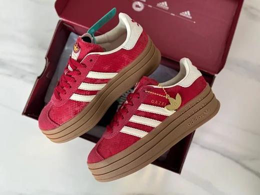 AD Gazelle新年红厚底耐磨防滑增高低帮板鞋 商品图2