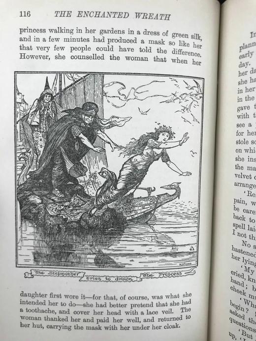 1922年 安德鲁·朗格《橙色童话书》 8幅彩色与大量黑白插图 漆布精装32开 商品图12