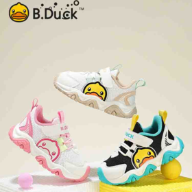 B.Duck小黄鸭童鞋儿童网面春季男女童户外魔术贴运动鞋24-30 B1686863