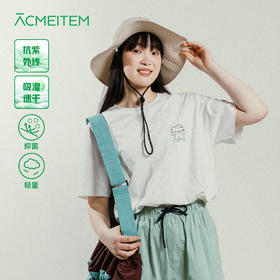【出游季特惠】ACMEITEM 爱棵米 夏新款户外轻量吸湿速干短袖运动印花宽松T恤男女 GAG3440731A