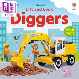 【中商原版】尤斯伯恩翻翻看 挖掘机 Lift and Look Diggers 英文原版 幼儿纸板书 低幼翻翻书 亲子图画书 进口童书 游戏书