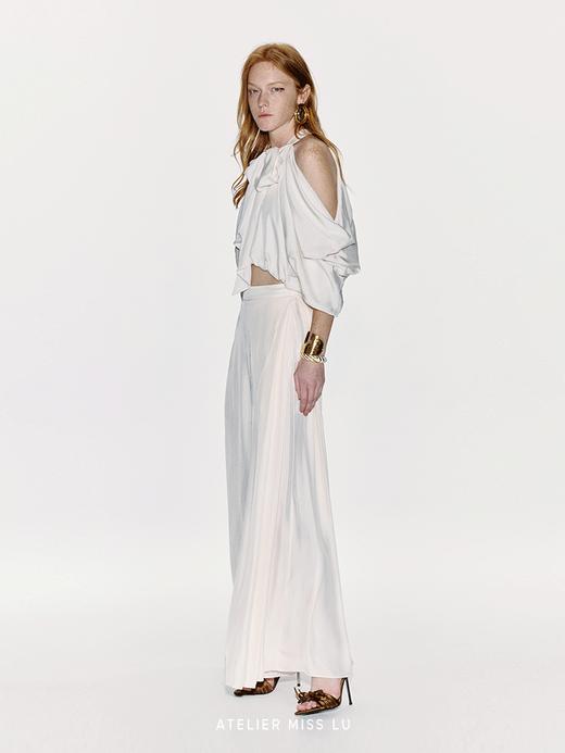 【日神月】飘逸大摆醋酸阔腿长裤 商品图3