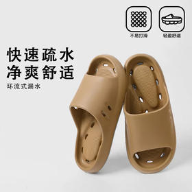 春夏新品简约舒适细条漏水情侣款凉拖鞋浴室速干居家室内【WG25205W】