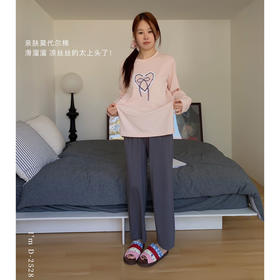 【少女心爆棚】2025春新款家居服女蝴蝶结爱心撞色美宅衣可外穿睡衣遛弯衣