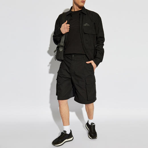 DSQUARED2 男士徽标贴花棉质长袖衬衫 黑色 S79DL0052 D35224 900 商品图3