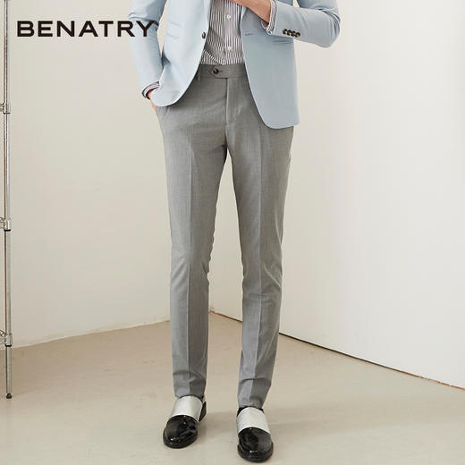 贝纳川细格纹男士西裤100026027118 商品图2