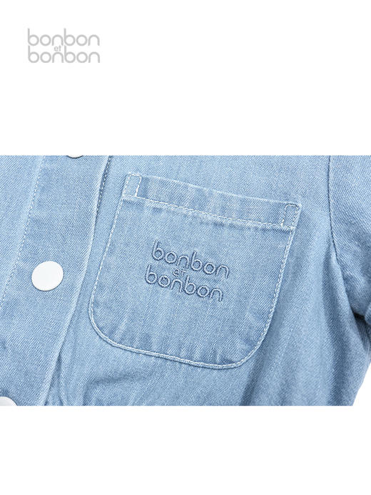 休闲短袖牛仔连衣裙 商品图4