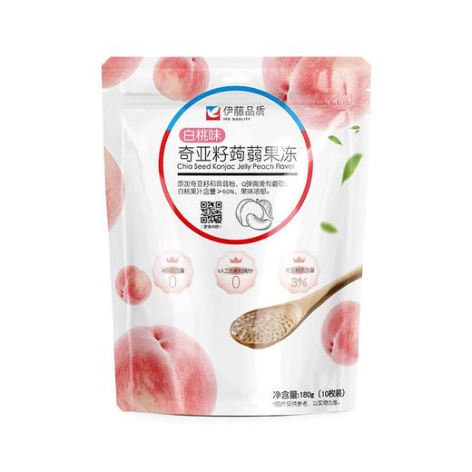 伊藤品质 白桃味奇亚籽蒟蒻果冻(10枚装)180g 商品图1