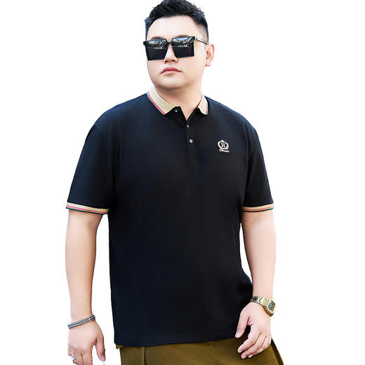 【纯棉】【DYG】大依优型大码男装Polo衫短袖翻领T恤商务休闲百搭肥佬加肥加大T恤男装上衣 商品图4