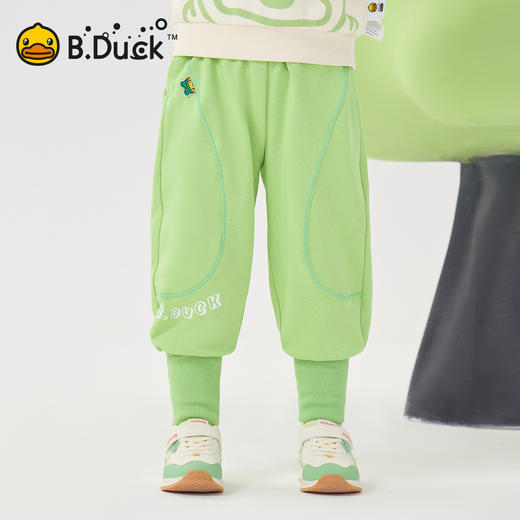 B.Duck小黄鸭童装儿童春季针织长裤男女童裤子休闲百搭105-150 BF1663062 商品图2
