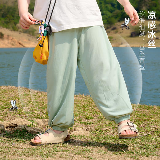 棉花堂2025新款凉感防蚊冰皮裤童装F251141 商品图3
