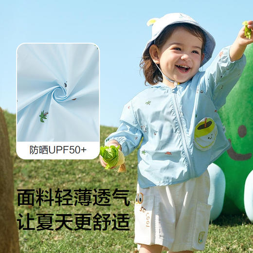 巴拉巴拉男女宝外套婴儿衣服2025新款夏季防晒衣童装连帽时尚可爱 商品图3