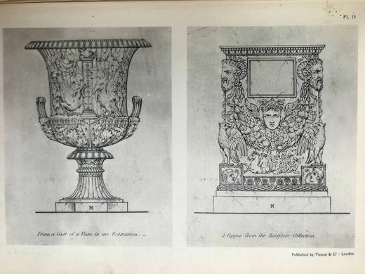 1921年 古代花瓶、三脚架、烛台等收藏集：来自各大博物馆和私人收藏的珍品 120余幅插图 漆布精装32开 商品图10