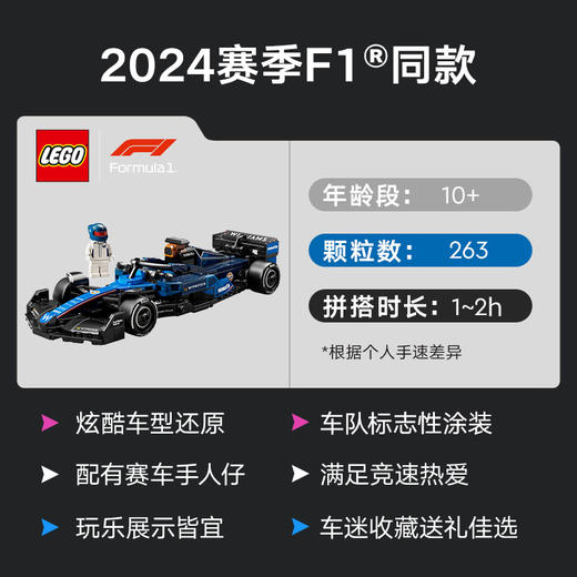 乐高LEGO 威廉姆斯车队 FW46 F1® 赛车LEGC77249 商品图2