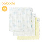 巴拉巴拉新生儿小方巾婴儿用品初生宝宝纯棉舒适简约清新三件装萌 商品缩略图2