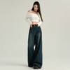 罗蒙春季牛仔裤女士宽松阔腿裤时尚潮流休闲个性牛仔裤女长裤 商品缩略图2
