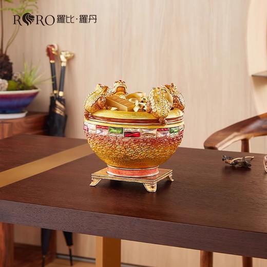 罗比罗丹聚宝盆客厅珐琅彩工艺摆件存钱罐店铺公司开业礼品摆件罗比罗丹摆件（聚宝盆）【不支持补差，非质量问题不退不换】S 商品图3