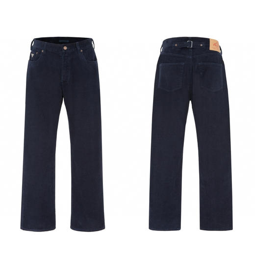 PD-SH 灯芯绒深蓝色长裤 商品图0