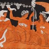 独角鹿西洋古董 19世纪法国艺术史学家皮埃尔·弗朗索瓦·休格斯创作古典神话主题水彩蚀刻版画《盛宴之景》 商品缩略图3