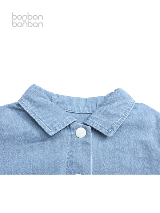 休闲短袖牛仔连衣裙 商品图3