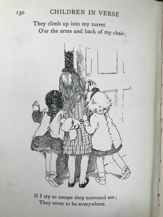 1913年 诗中的童真 8幅彩色与大量黑白插图 漆布精装32开 商品图14