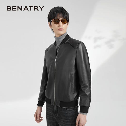 贝纳川休闲男士夹克式皮衣ECK406001402 商品图0