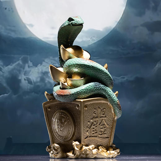 预售 | 朱炳仁·铜蛇年摆件 生肖伴手礼 灵蛇定钱坤小青小白 商品图10