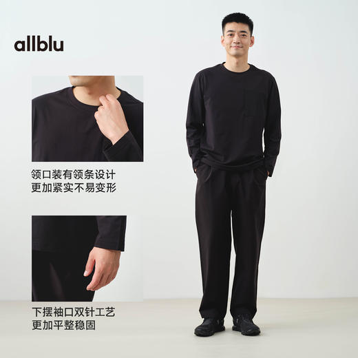 【春Vol.3】allblu"不会凸点的T恤"25春夏【男士格子速干长袖T】｜透气凉感上衣ZY 商品图4