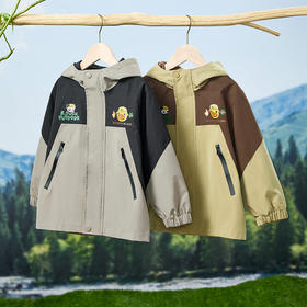 B.Duck小黄鸭童装男童春装户外连帽儿童上衣110-160 BF1611010