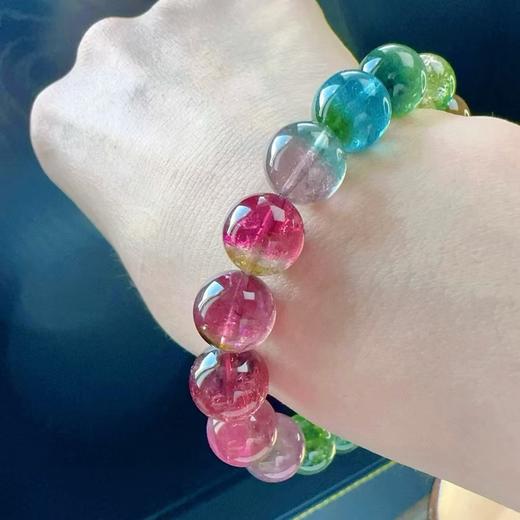 10mm-11mm单圈彩虹西瓜碧玺手串 商品图4