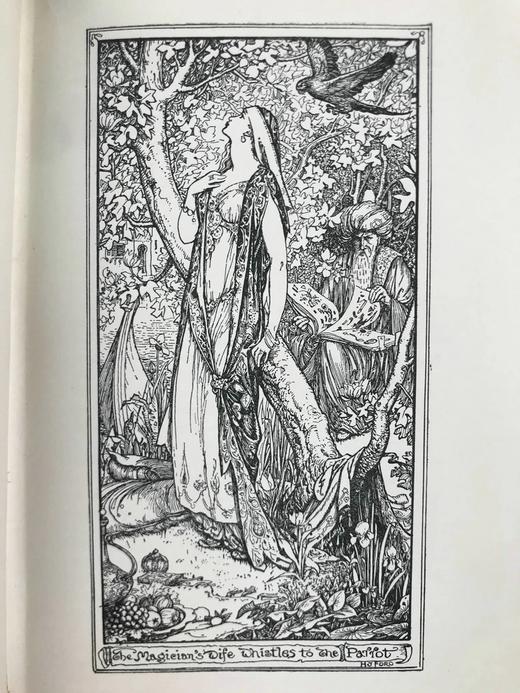 1925年 安德鲁·朗格《橄榄绿童话书》 8幅彩色与大量黑白插图 漆布精装32开 商品图7