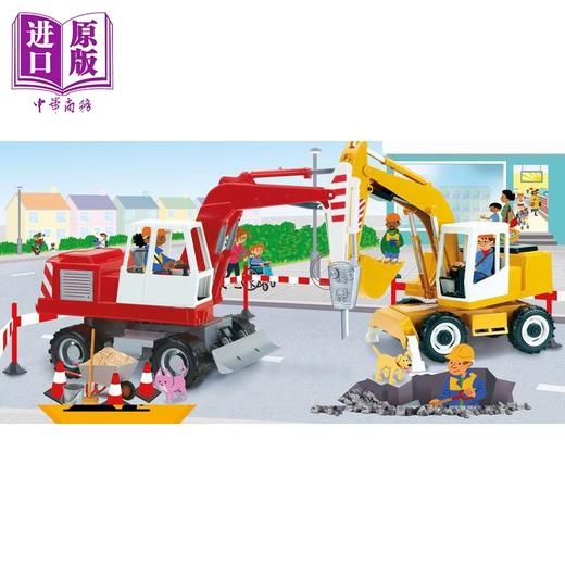 【中商原版】尤斯伯恩翻翻看 挖掘机 Lift and Look Diggers 英文原版 幼儿纸板书 低幼翻翻书 亲子图画书 进口童书 游戏书 商品图4
