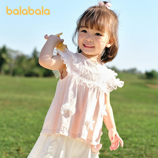 【爆品主推】巴拉巴拉宝宝短袖t恤婴儿女童上衣2025新款夏装精致甜美时尚洋气 商品图0