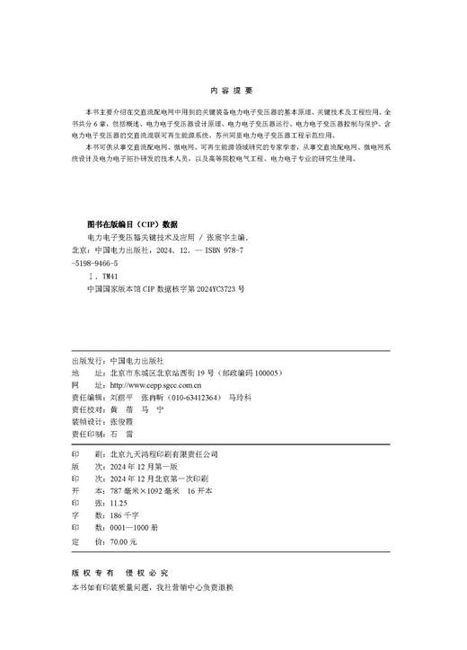 电力电子变压器关键技术及应用 商品图3