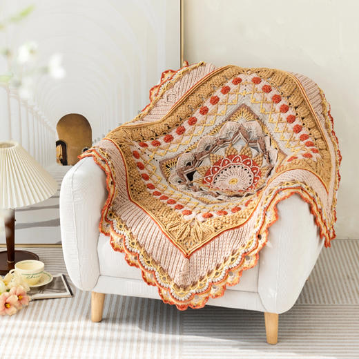 苏苏姐家致悦立体浮雕毯手工diy钩针编织毛线团制作材料包 商品图1