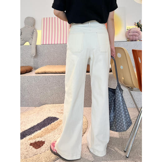 新年折扣 2502202   拉夫 白色牛仔 弹力休闲裤 商品图1