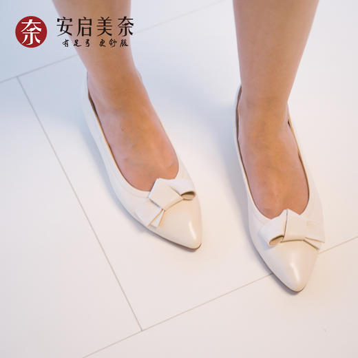 ARCH CONTACT安启美奈气垫云春秋季浅口单鞋坡跟绵羊皮尖头中跟单鞋【52907】 商品图6