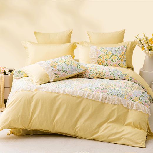 多喜爱 全精梳棉斜纹三/四件套 米拉花园/阳光小兔兔【浪漫花边】【礼盒包装】 精梳全棉 斜纹织造 双面设计 商品图2