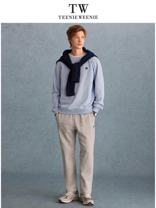 【潮流主推】TeenieWeenie小熊男装简约休闲裤2025春季新款宽松休闲直筒针织裤TNMT2511E1K 商品图2