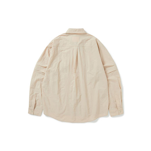 WHEELS and WIND 竹节皱盐缩尼龙袖子可脱卸机能性衬衫 商品图2